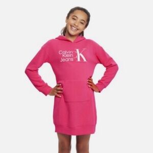 Calvin Klein Fuchsia Hoodie Dress